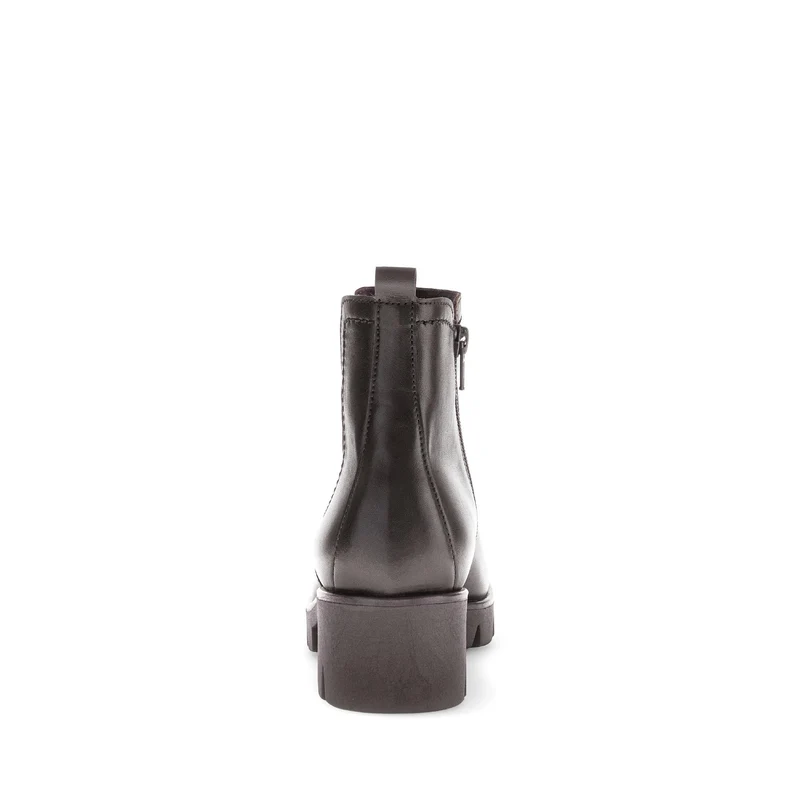Bottines marron en cuir lisse