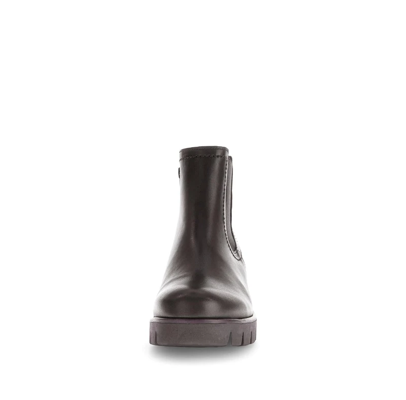 Bottines marron en cuir lisse