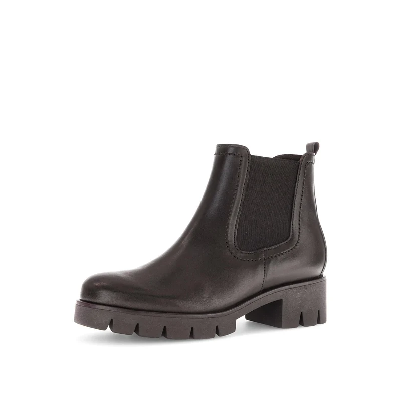 Bottines marron en cuir lisse