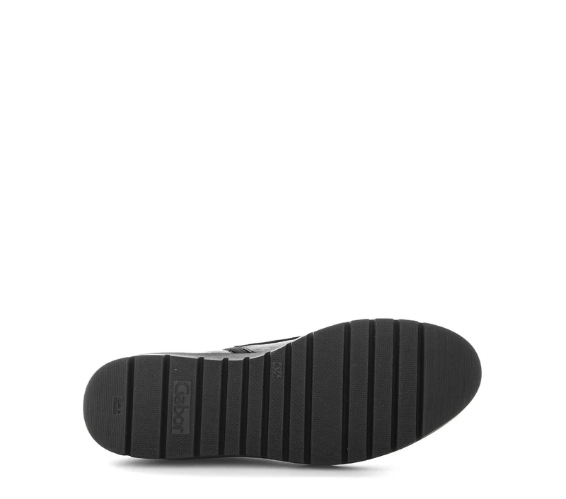 Bottines noires en cuir lisse