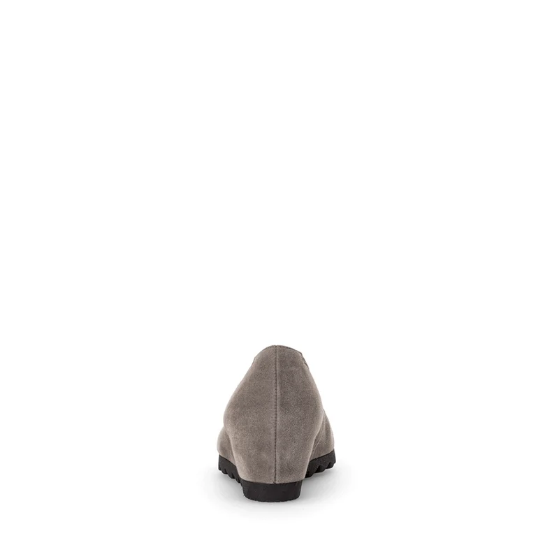 Ballerines compensées taupe en velours