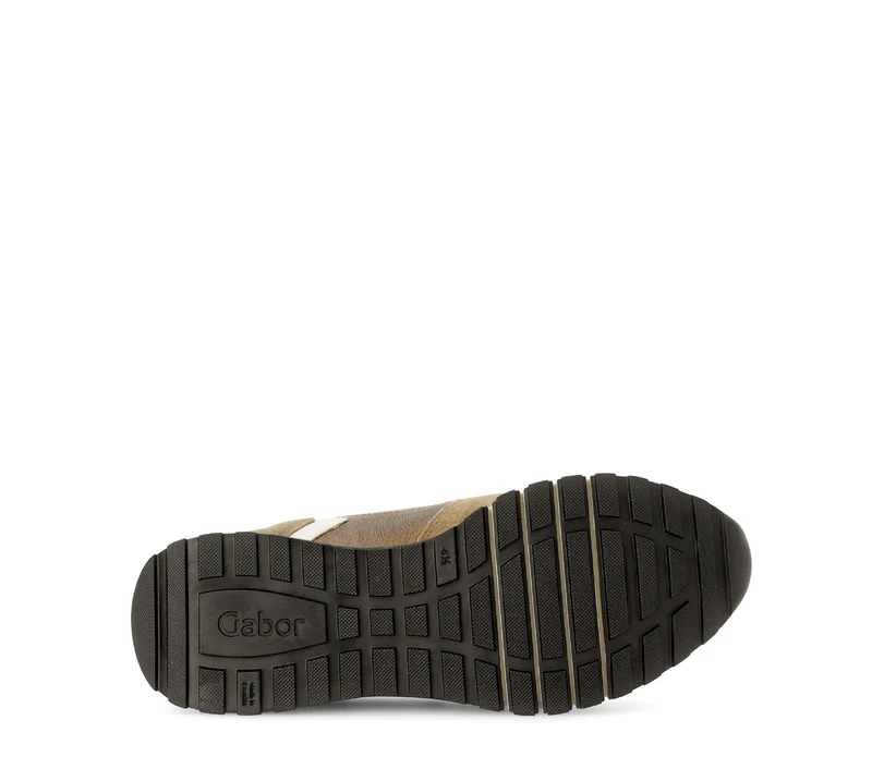 Baskets beige en combinaison cuirs