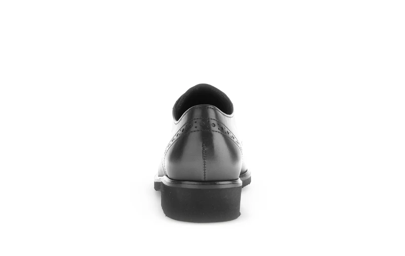 Derbies noires en cuir lisse