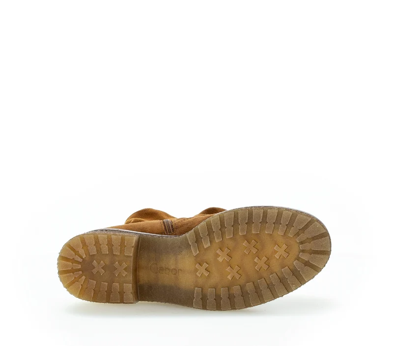 Bottines Mid cognac en velours