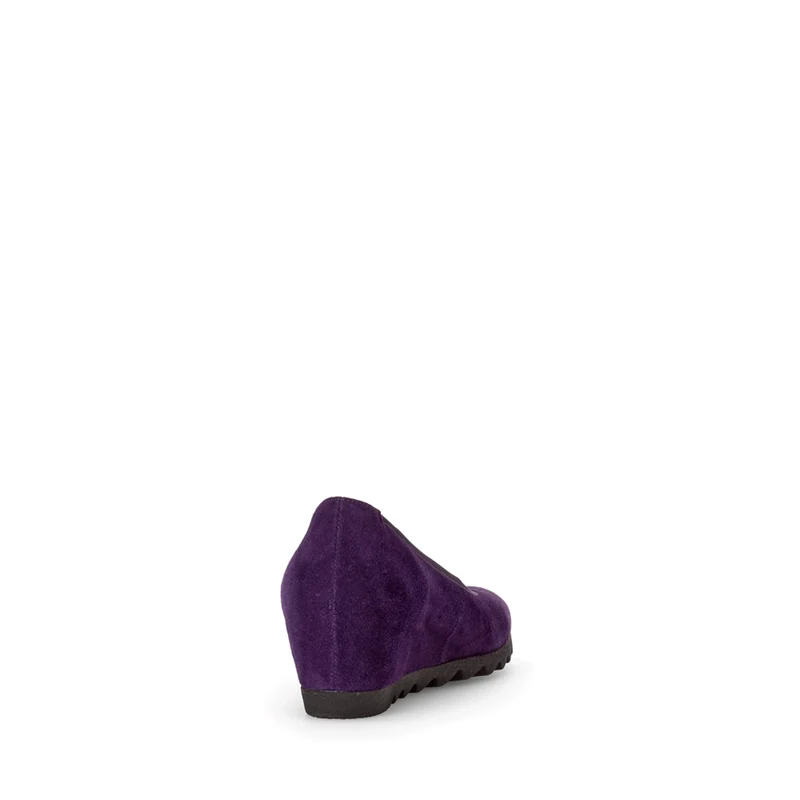 Ballerines compensées violettes en velours