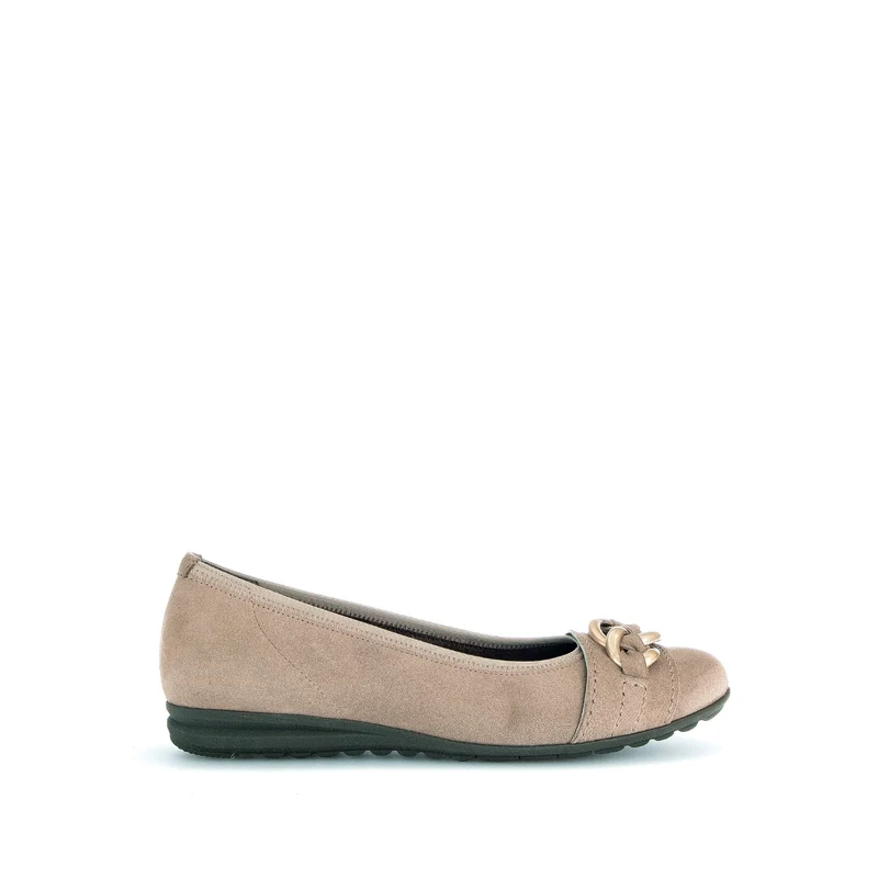 Ballerines beiges en cuir