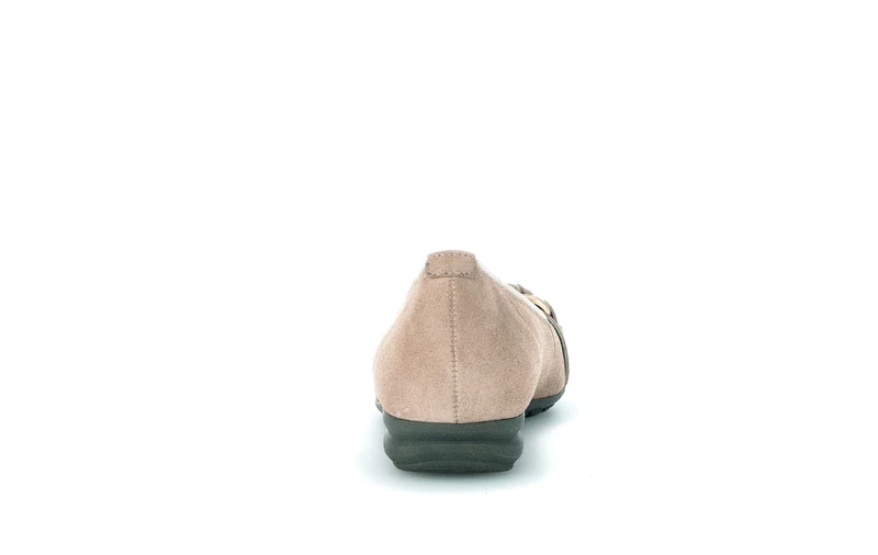 Ballerines beiges en cuir