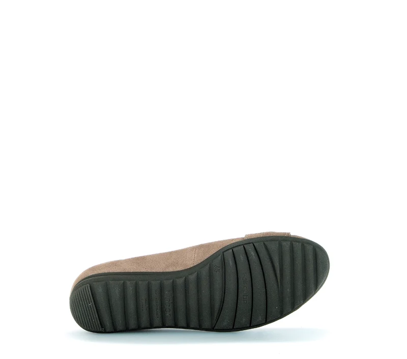 Ballerines beiges en cuir