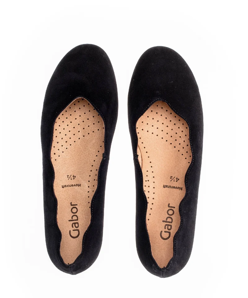 Ballerines noires en cuir