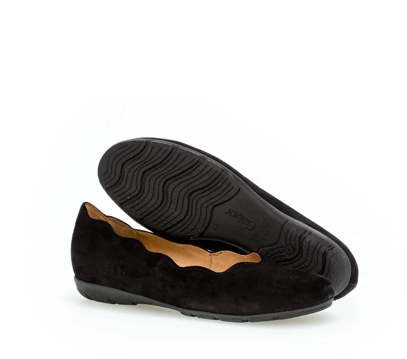 Ballerines noires en cuir