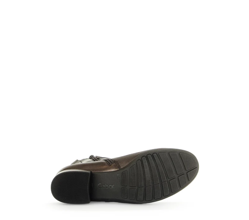 Bottines bronze en cuir lisse