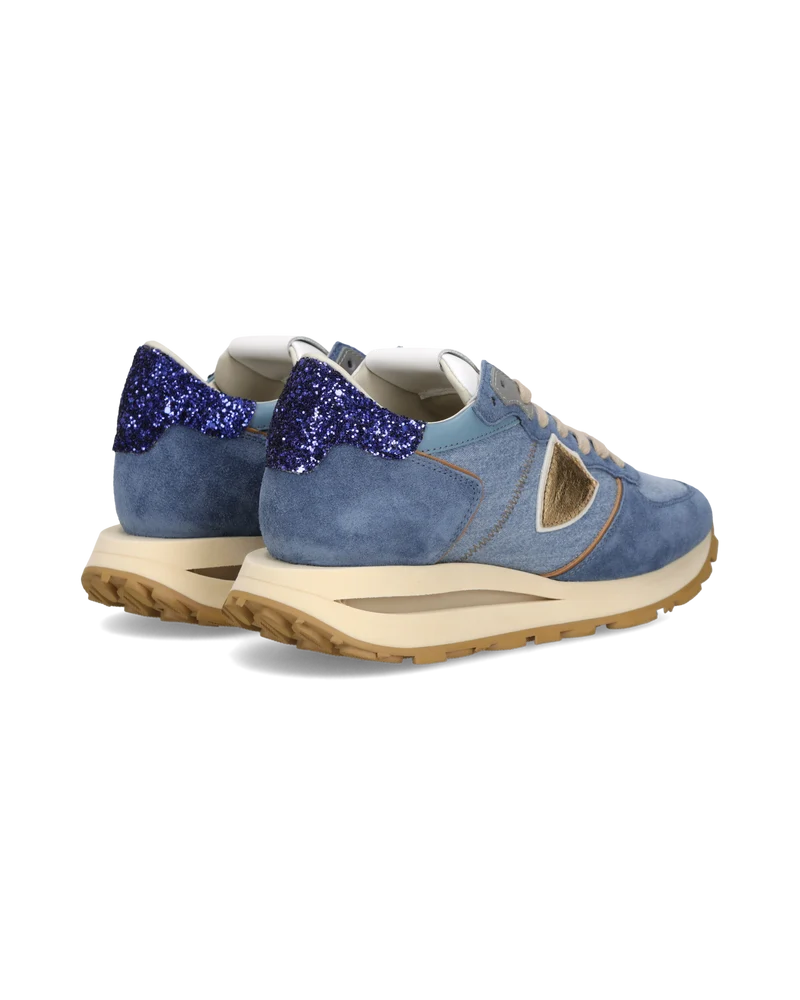 Sneakers Tropez Haute Women, Blue Denim