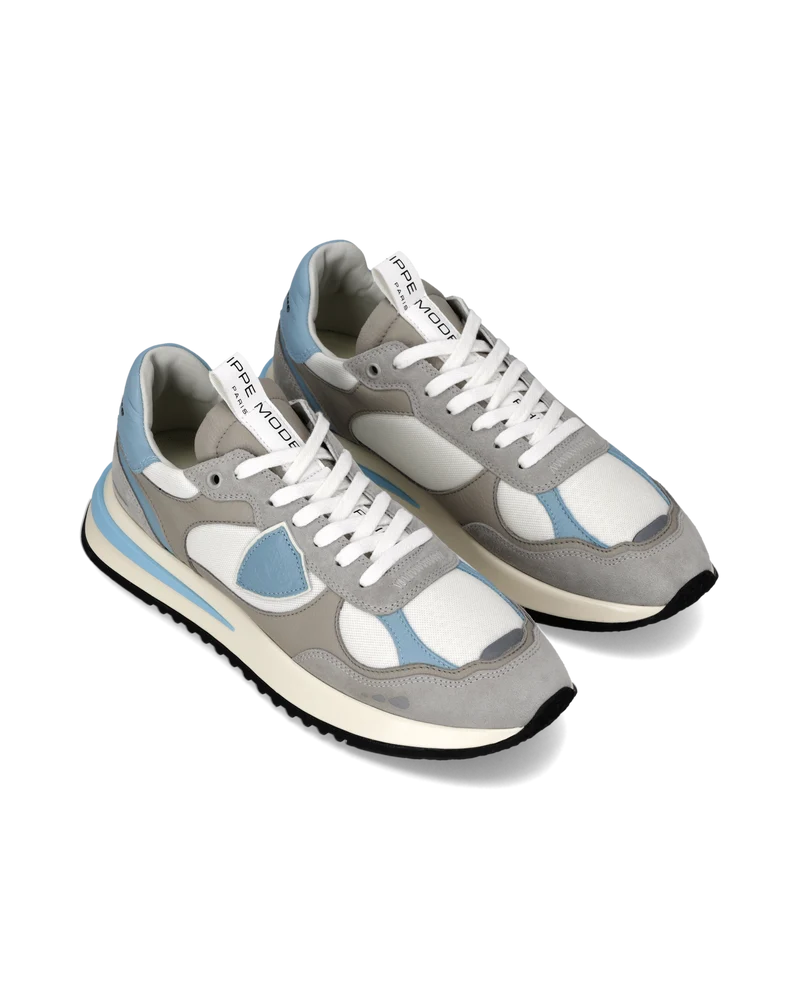 Sneaker Olympique Men, White Light Blue Grey