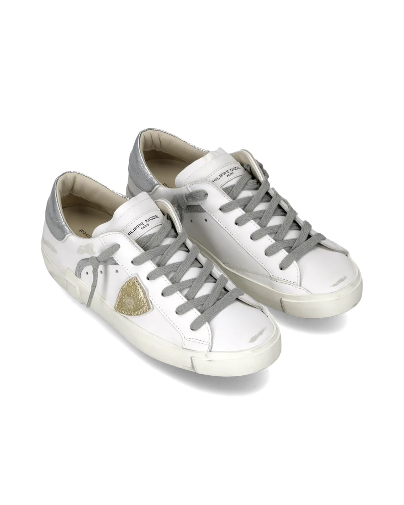 Sneakers Prsx Women, White Metallic Silver