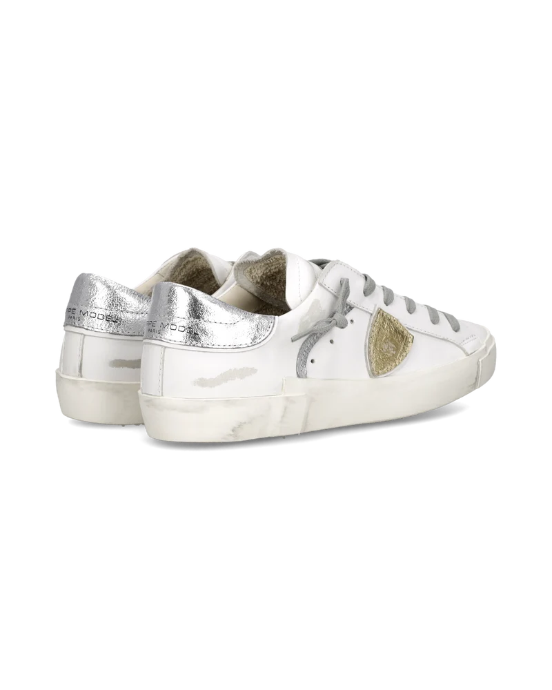 Sneakers Prsx Women, White Metallic Silver