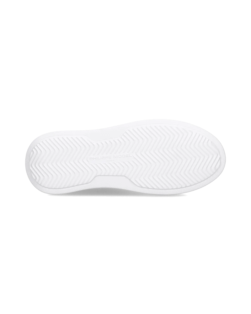 Sneakers Temple Tennis Women, White Blue Animal print