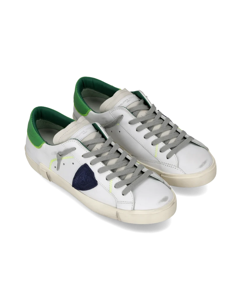 Sneakers Prsx Men, White Green Blue