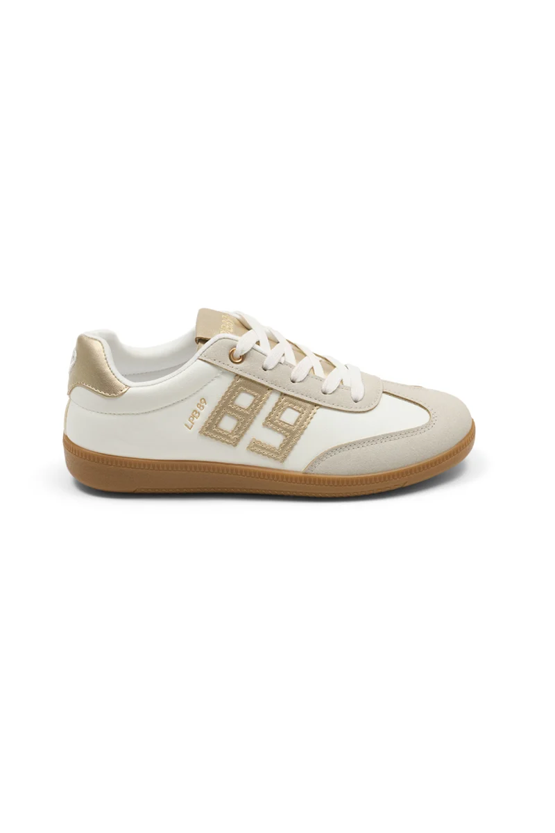 BASKETS NAIS BLANC / DORE