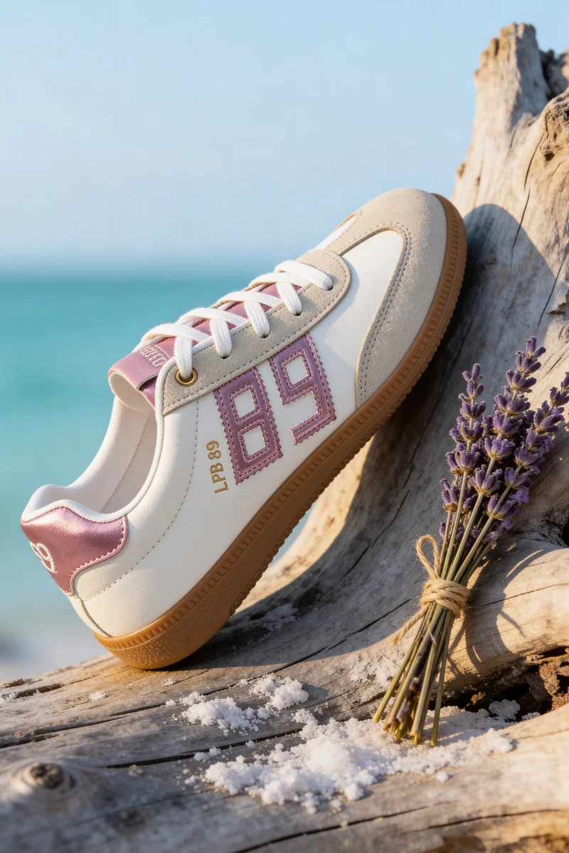 BASKETS NAIS BLANC / ROSE METAL