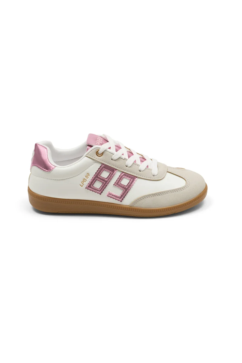 BASKETS NAIS BLANC / ROSE METAL