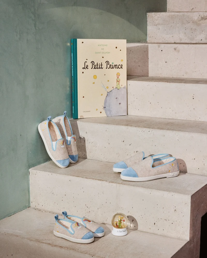 Chausson enfant Bruson, collab' x le petit prince laine