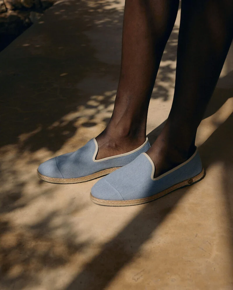 Espadrille homme Cenitz, denim bleu délavé