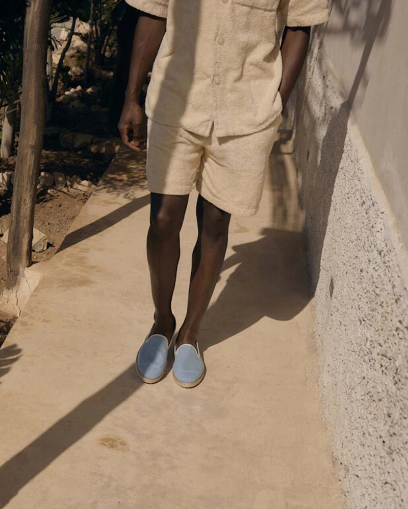 Espadrille homme Cenitz, denim bleu délavé