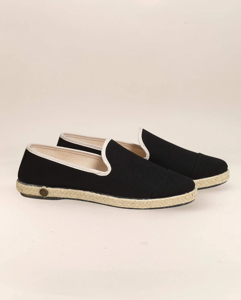 Espadrille homme Cenitz, coton noir