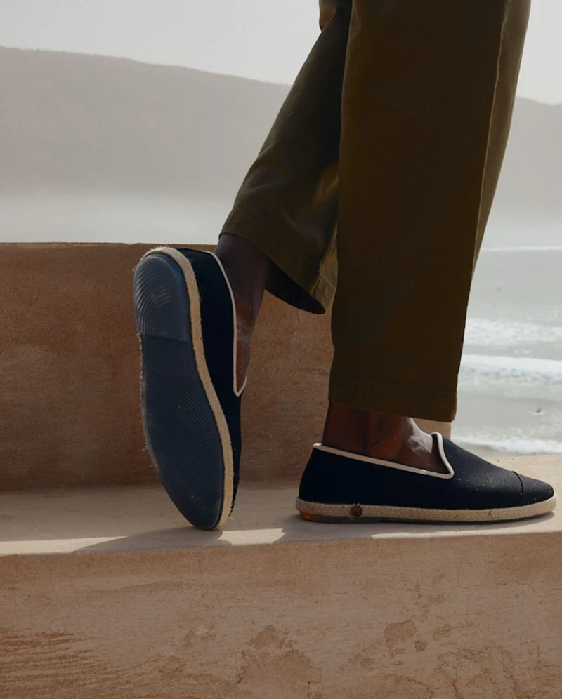 Espadrille homme Cenitz, coton noir