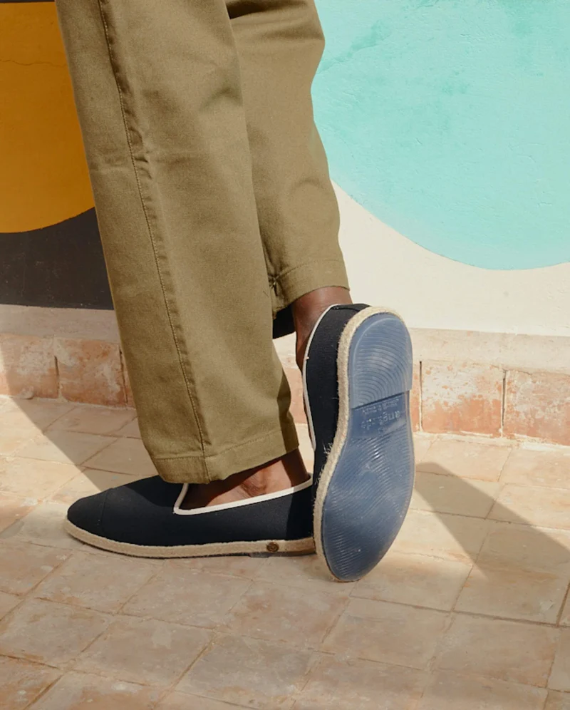 Espadrille homme Cenitz, coton noir