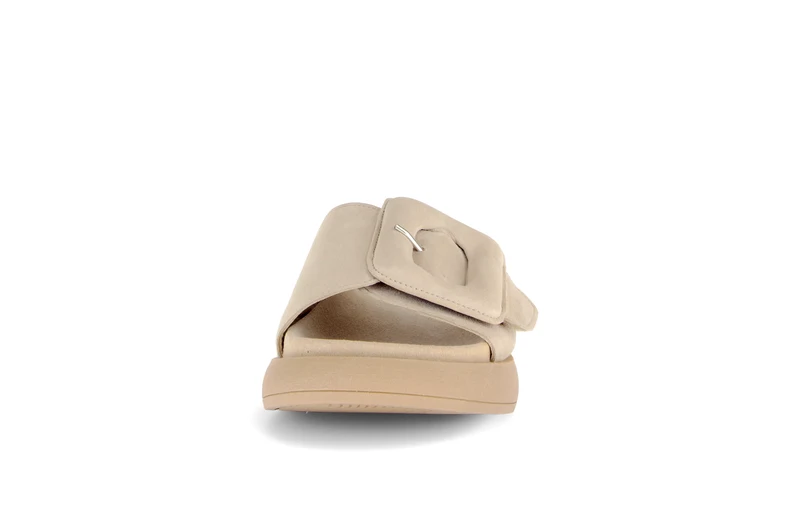 Mules beiges en cuir