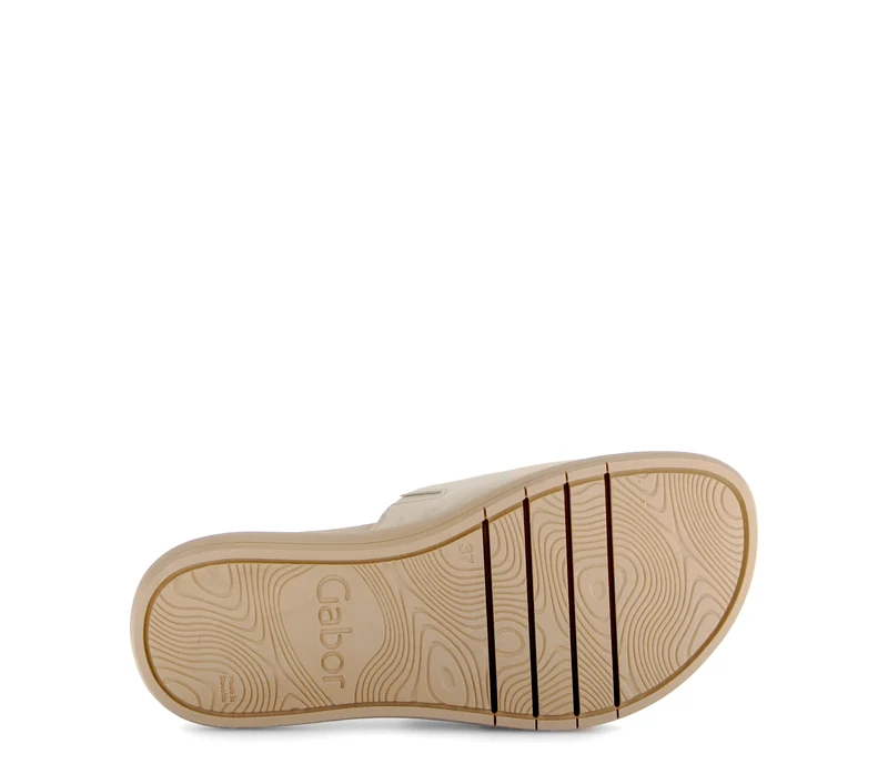 Mules beiges en cuir