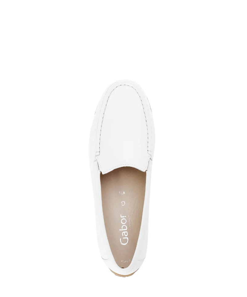 Mocassins blancs en cuir imprimé