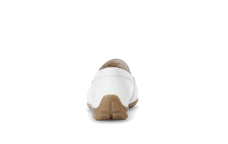 Mocassins blancs en cuir imprimé