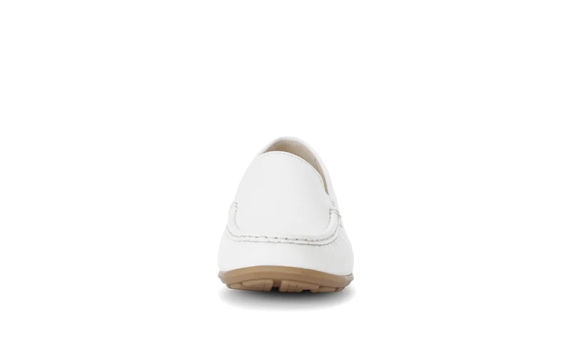 Mocassins blancs en cuir imprimé