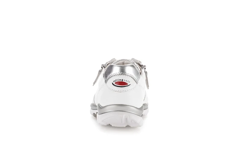Baskets blanches en cuir lisse