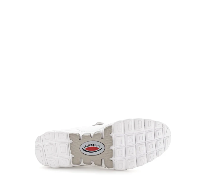 Baskets blanches en cuir lisse