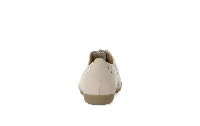 Ballerines beiges en cuir nubuck