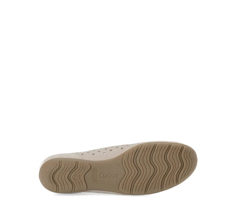 Ballerines beiges en cuir nubuck