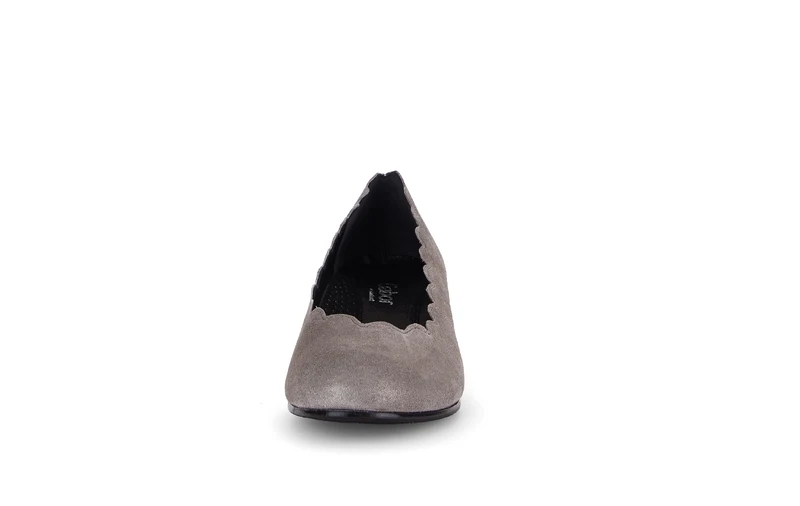 Escarpins taupe en cuir métalisé
