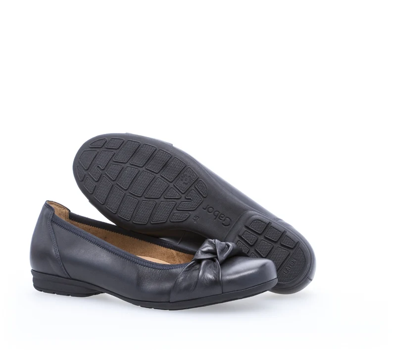 Ballerines bleues en cuir