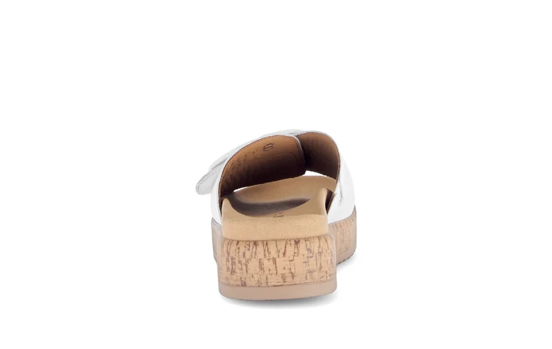 Mules blanches en cuir lisse