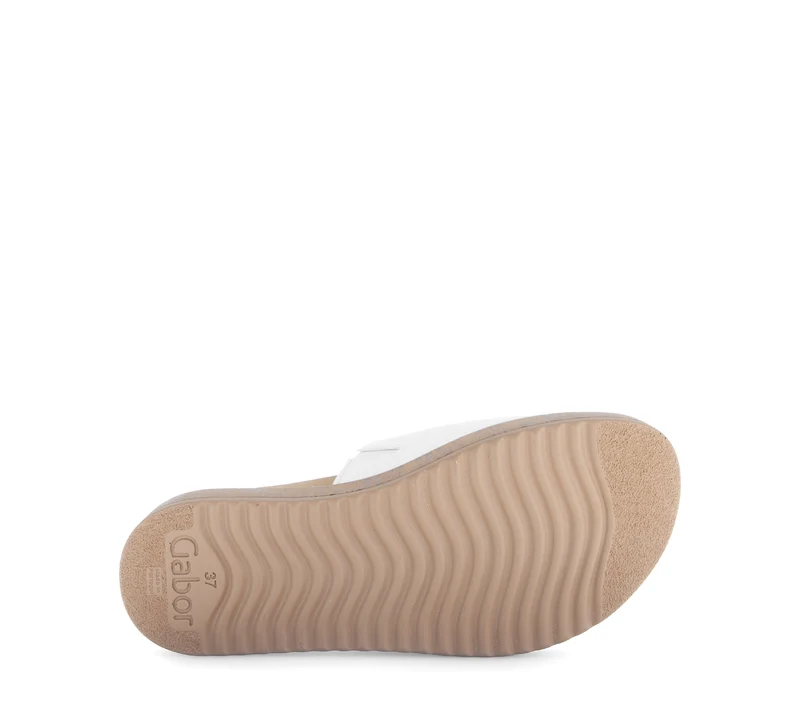 Mules blanches en cuir lisse