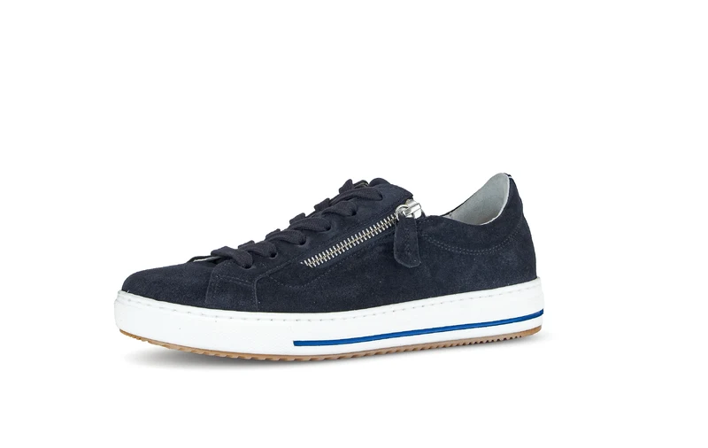 Baskets bleues en velours