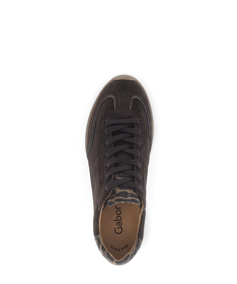 Baskets marron en velours