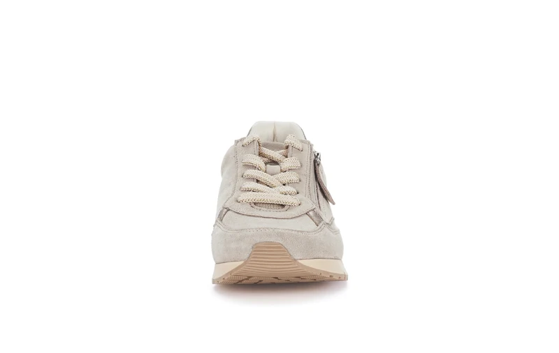 Baskets beiges en velours