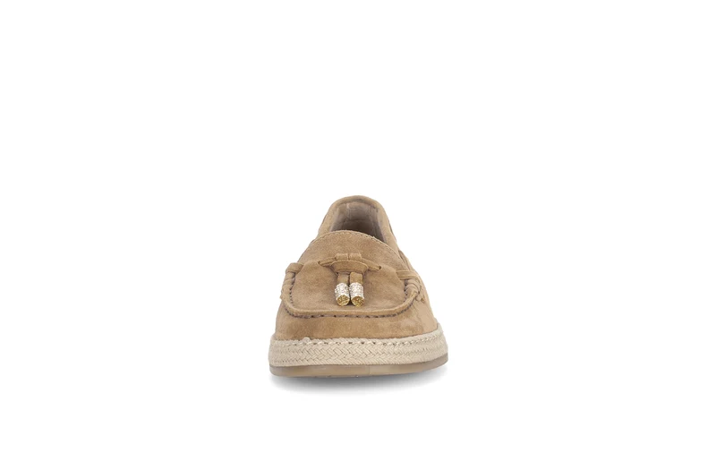 Mocassins cognac en velours