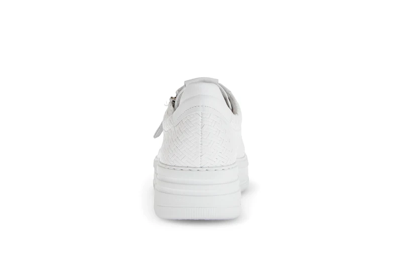 Baskets blanches en cuir lisse