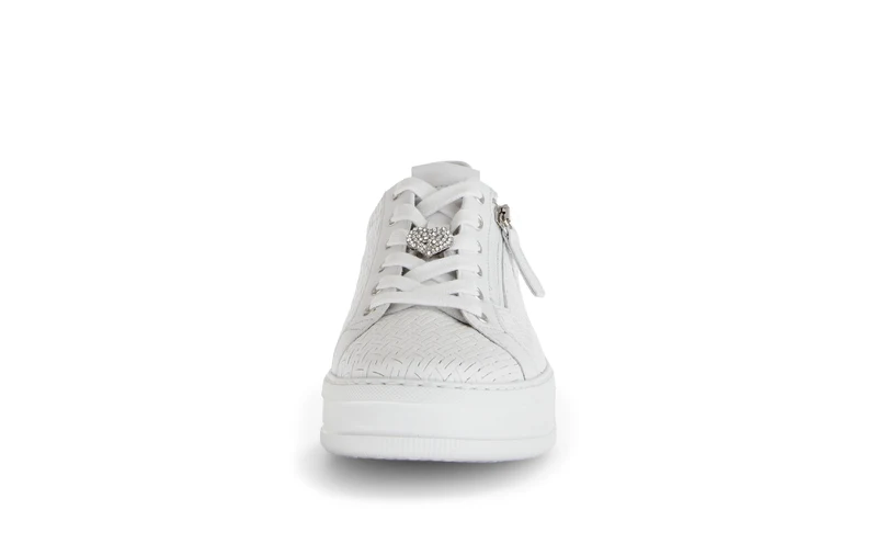 Baskets blanches en cuir lisse