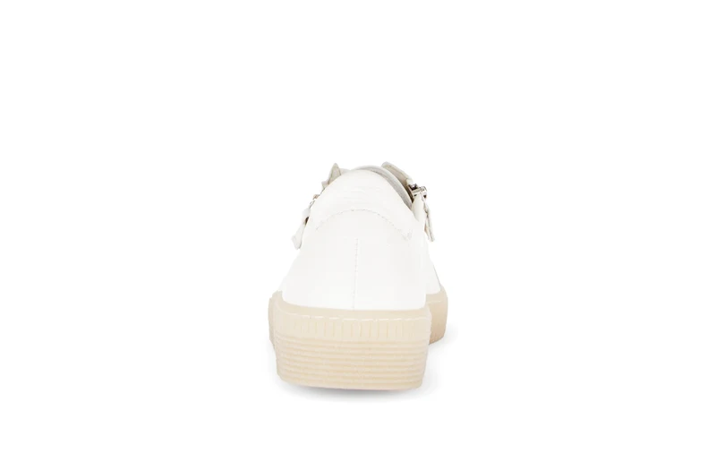 Baskets blanches en cuir lisse
